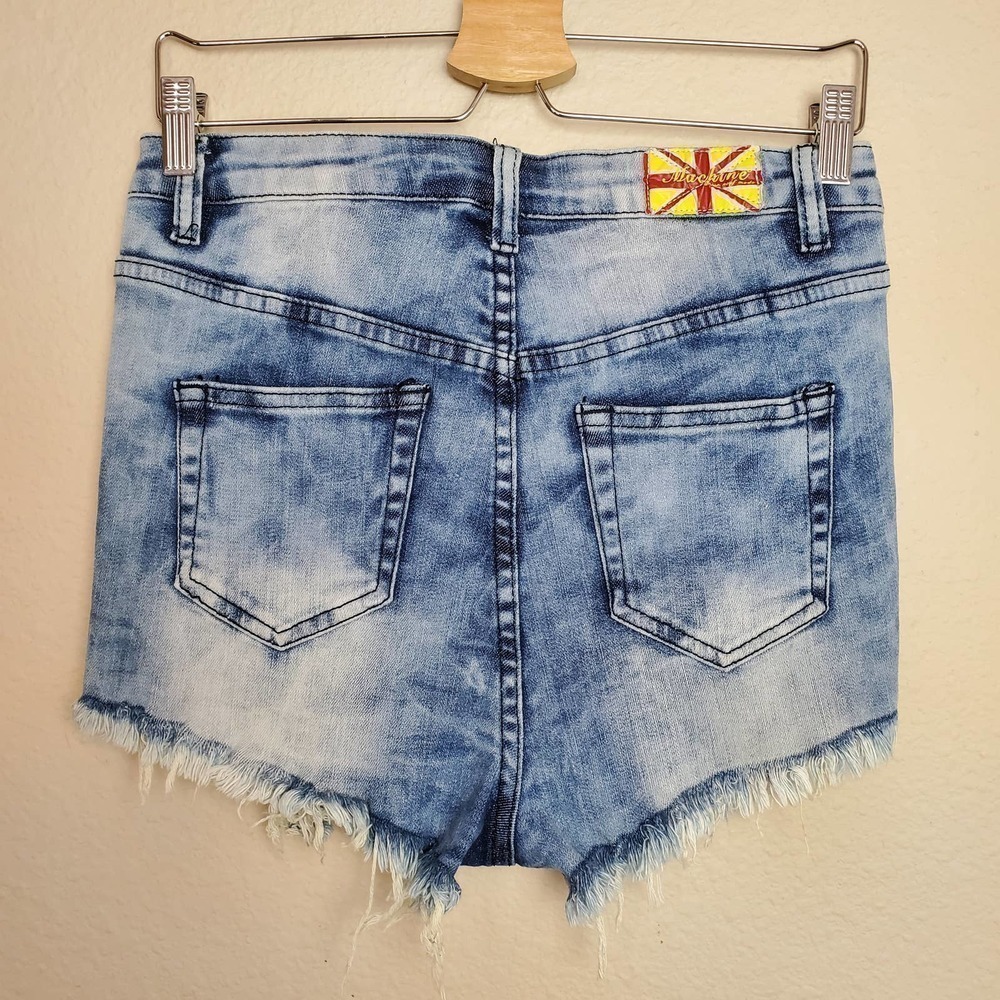 Machine Denim Jean High Rise Distress Short - Picture 7 of 10